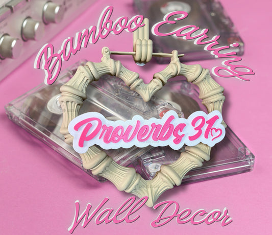 Proverbs 31 Bamboo Earring Wall Decor