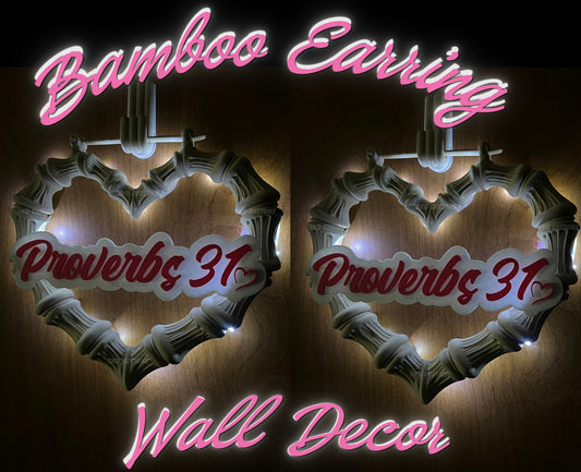 Proverbs 31 Bamboo Earring Wall Decor