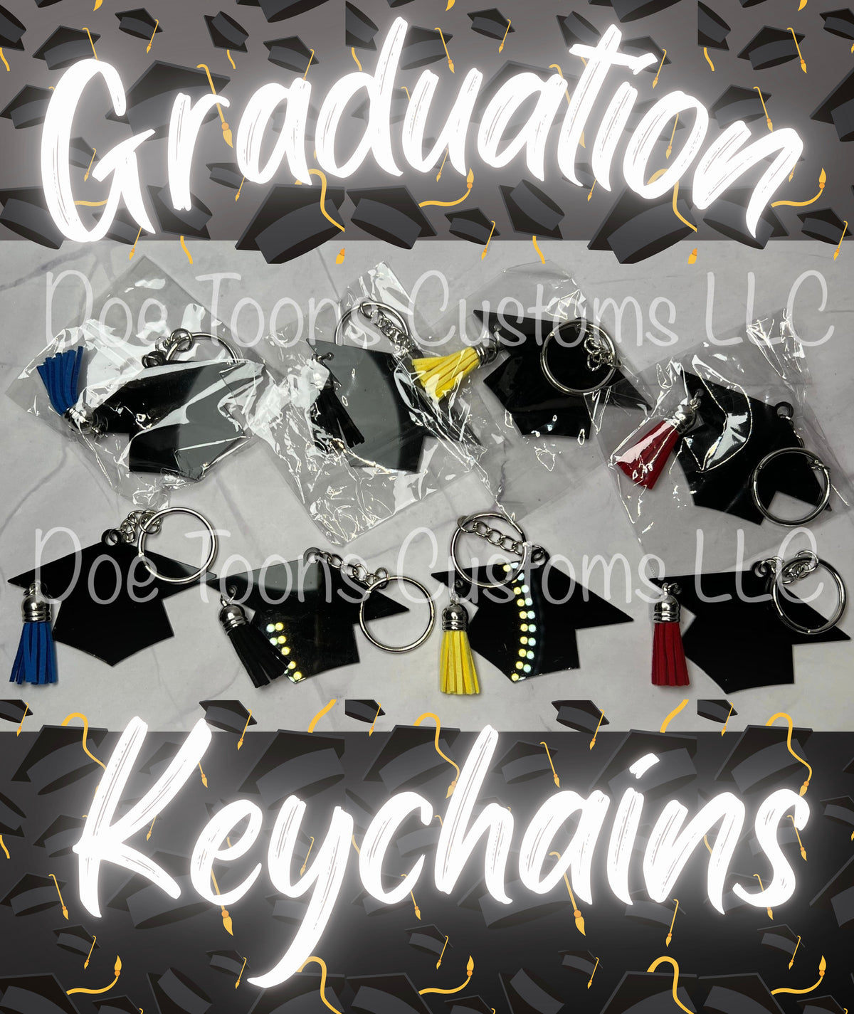 Customizable Grad Keychain