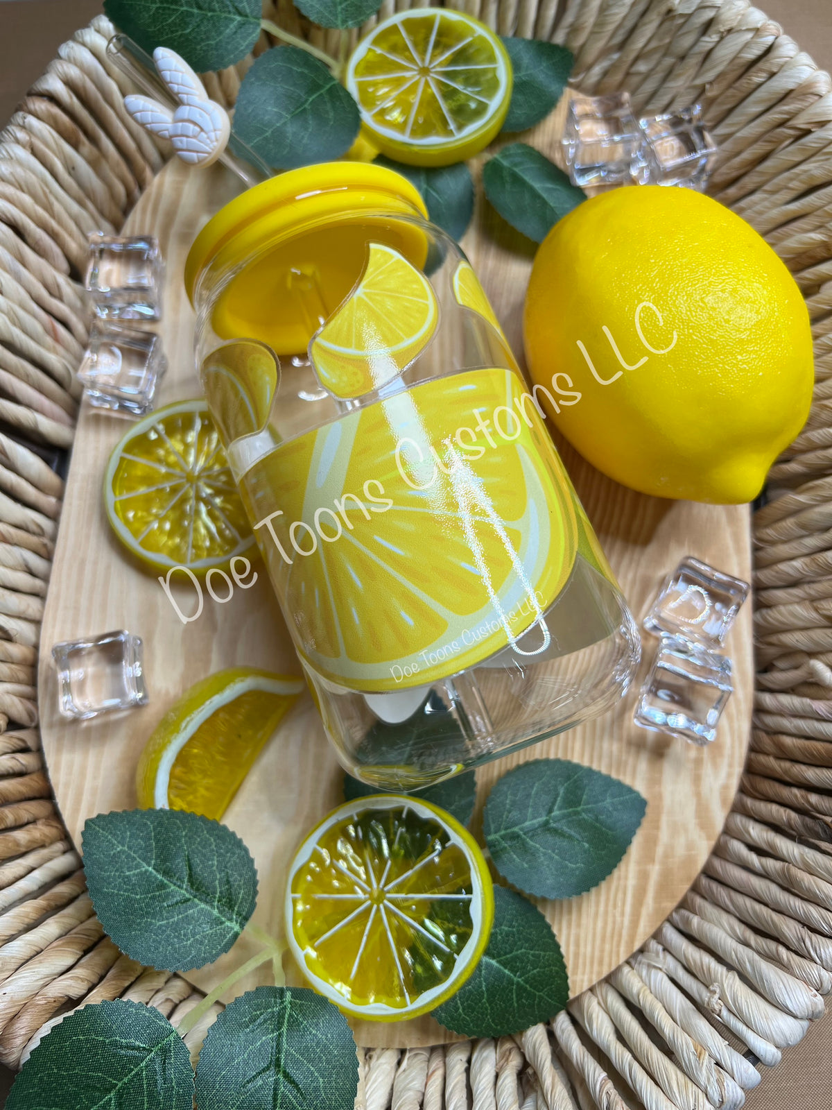 Lemon Splash Glass Cup